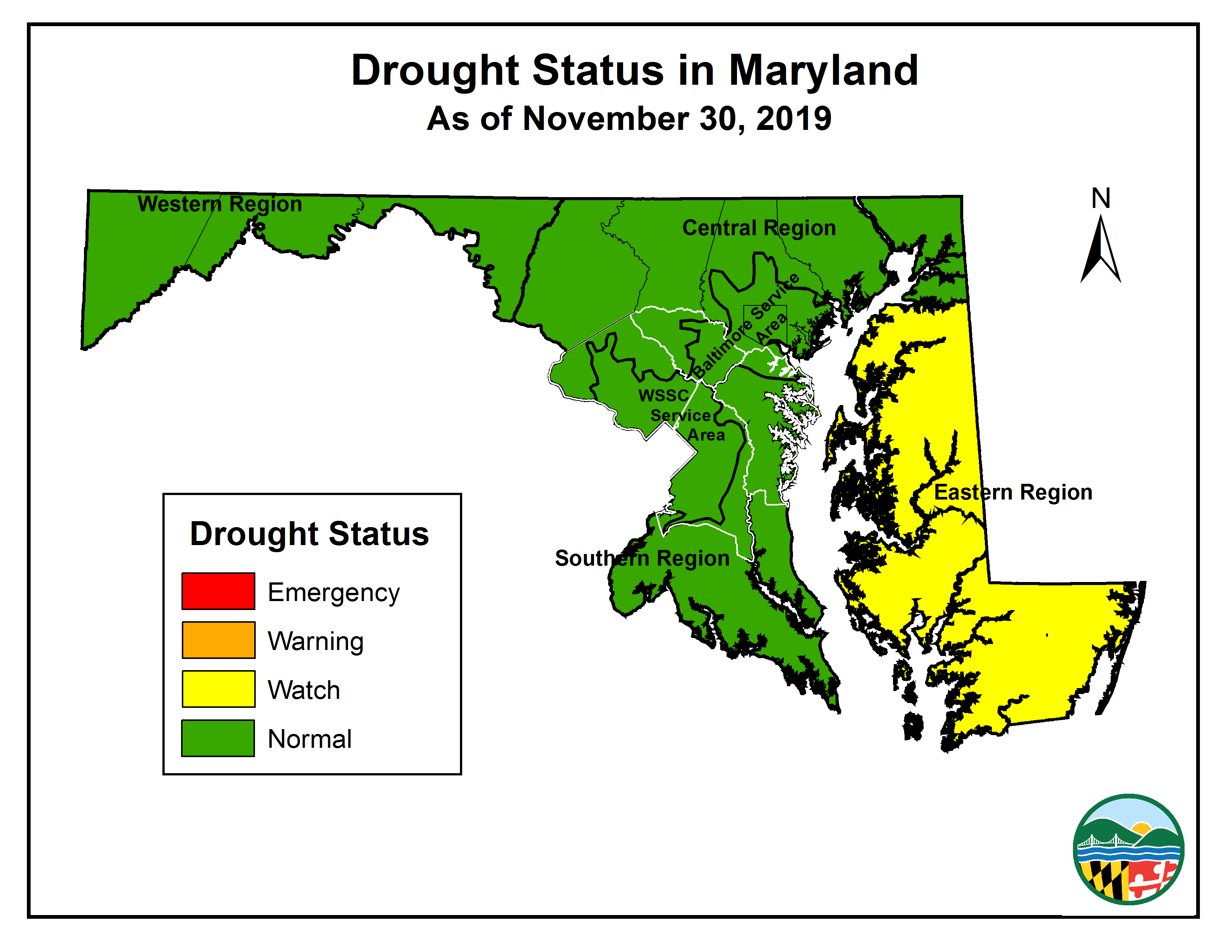 Drought Status as of 2019-10-31