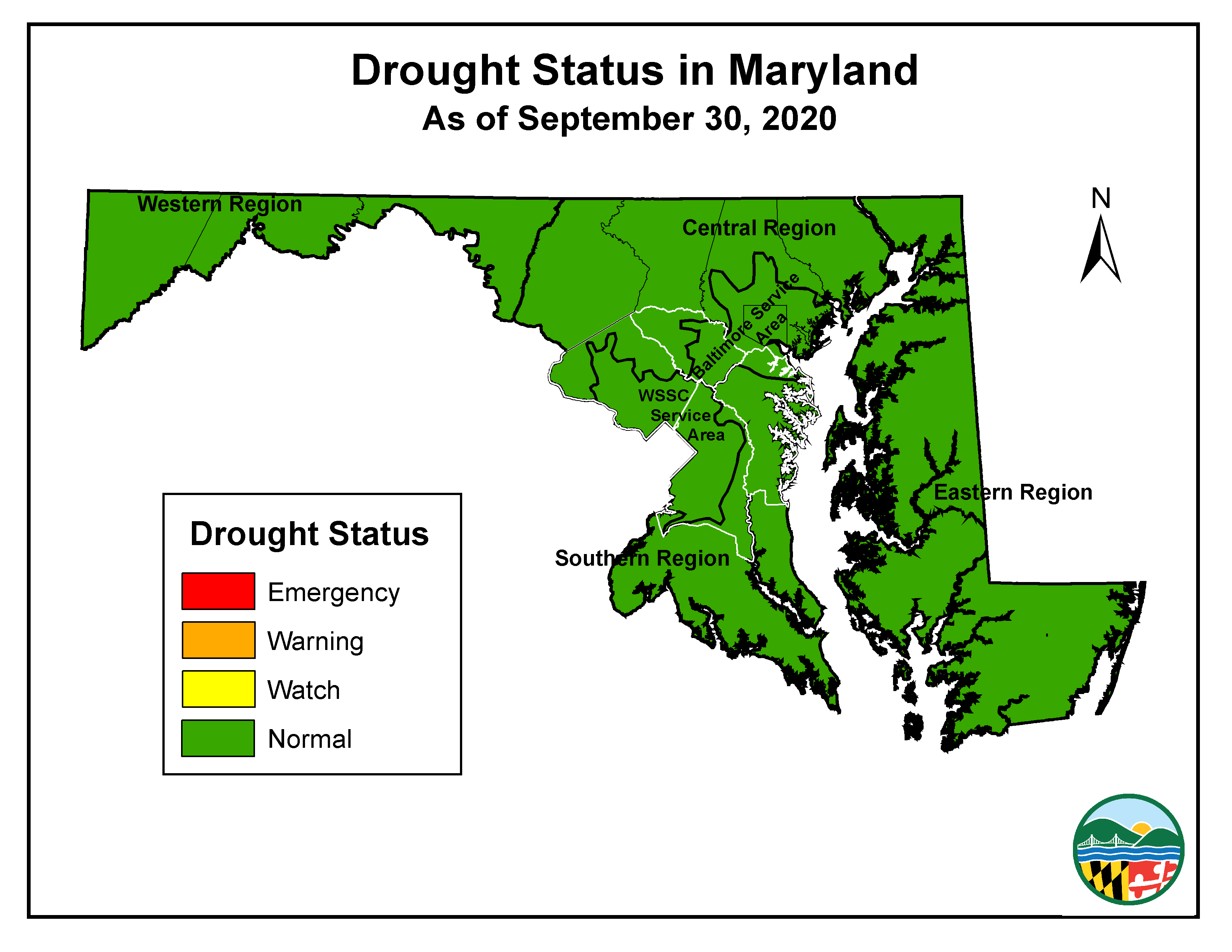 Drought Status as of 2020-09-30