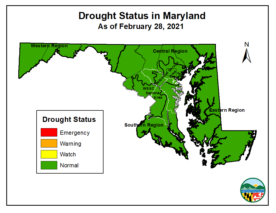 Drought Status as of 2021-02-28